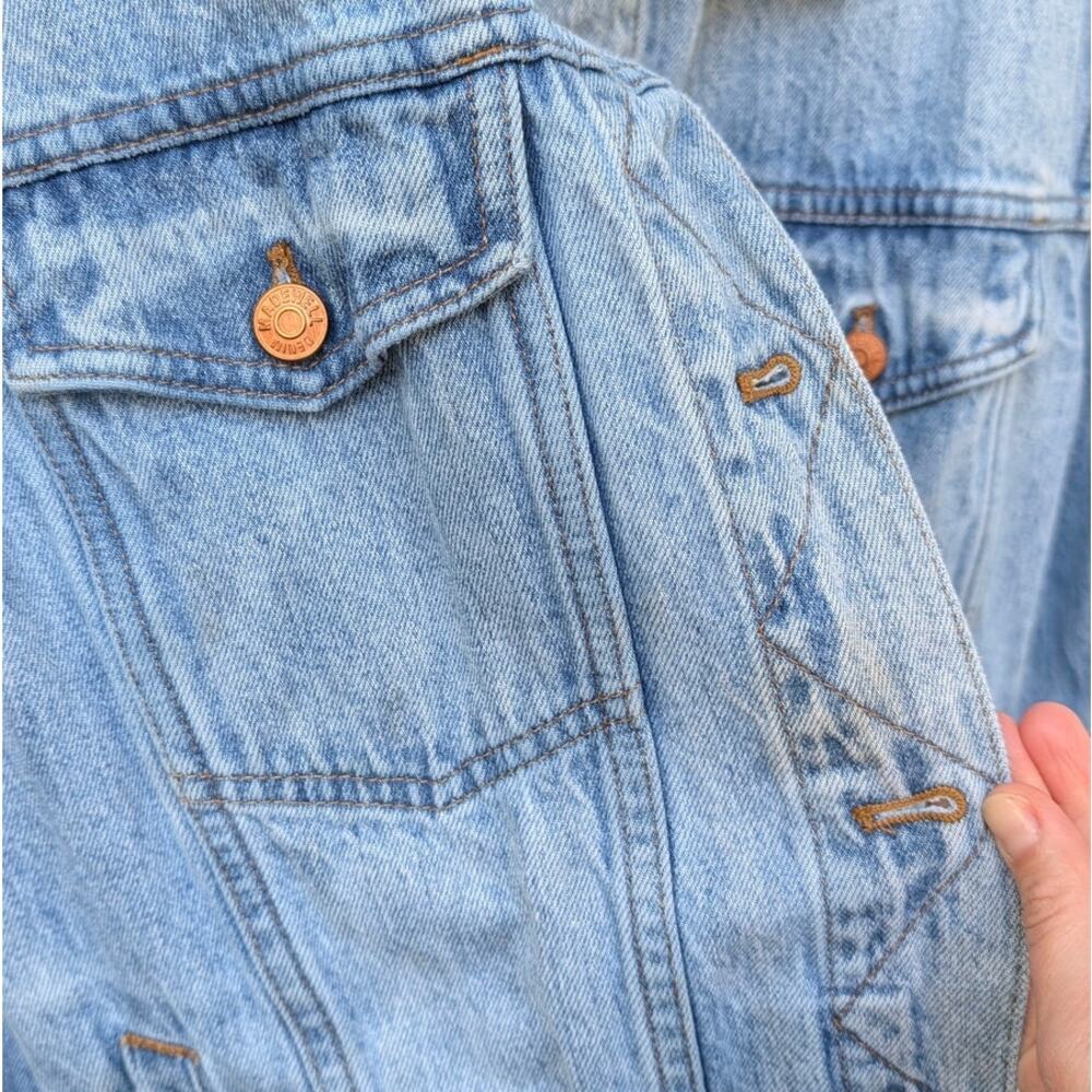 Madewell The Oversized Trucker Jean Jacket in Kelson Wash Womens XL Blue Denim - Picture 5 of 11